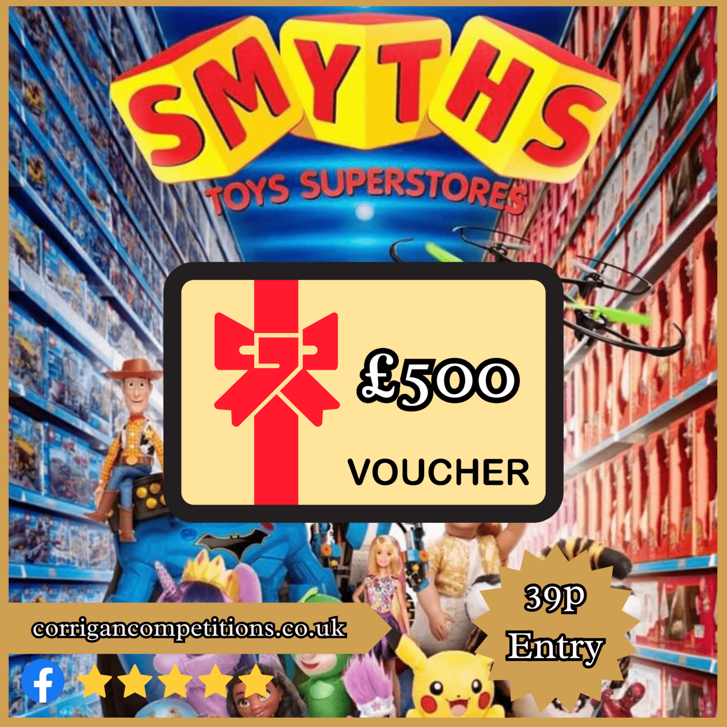 500 Smyths Voucher 2 Corrigan Competitions